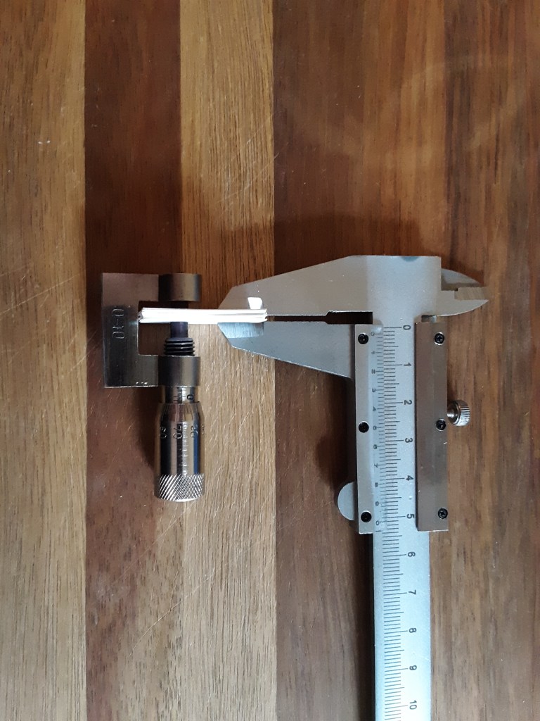 Micrometer measurement paper cardstock